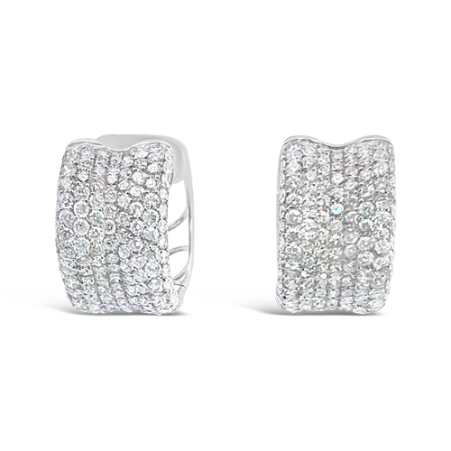 Diamond Huggie Hoop Earrings