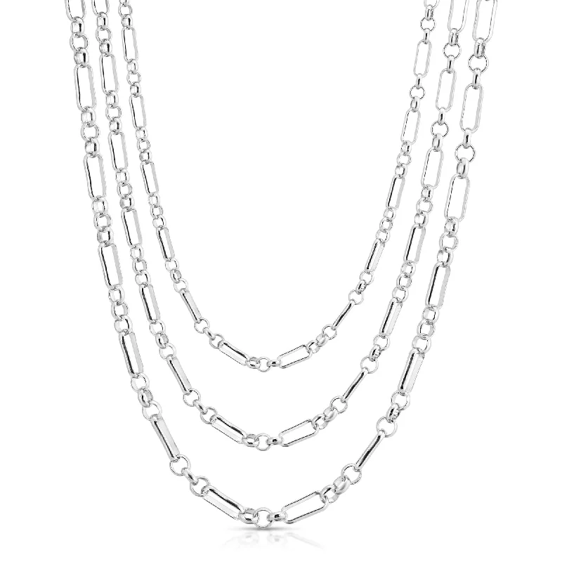 Triple Small Multi Link Chain Necklace