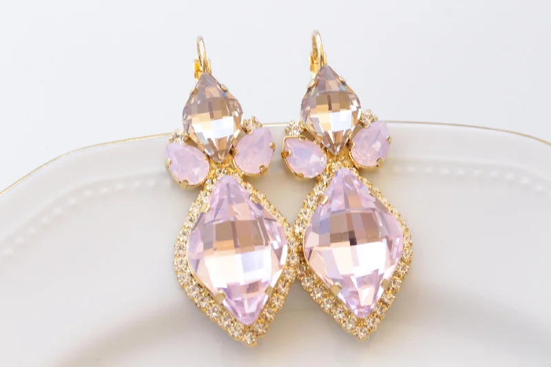 PINK DROP EARRINGS