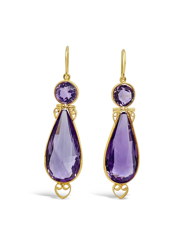 Amethyst Estate Earrings