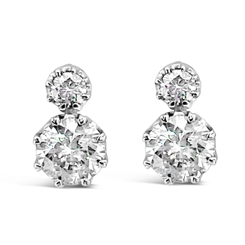 Round Diamond Earrings