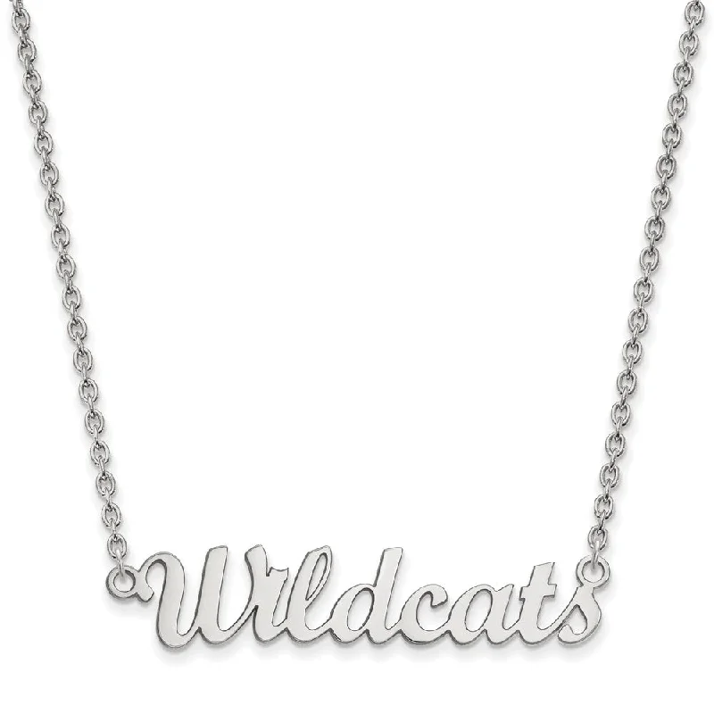 Sterling Silver Kansas State Medium 'Wildcats' Pendant Necklace