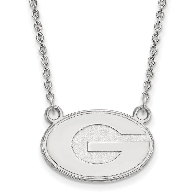 Sterling Silver U of Georgia Small 'G' Pendant Necklace