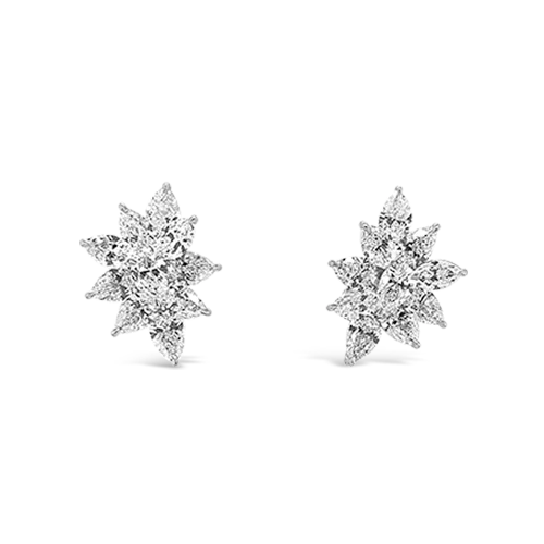 Diamond Cluster Earrings