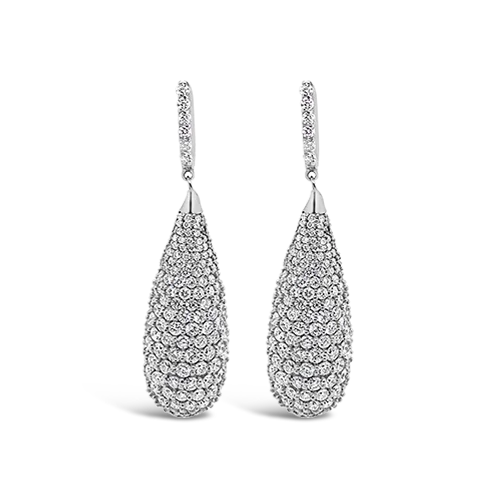 Diamond Teardrop Dangle Earrings