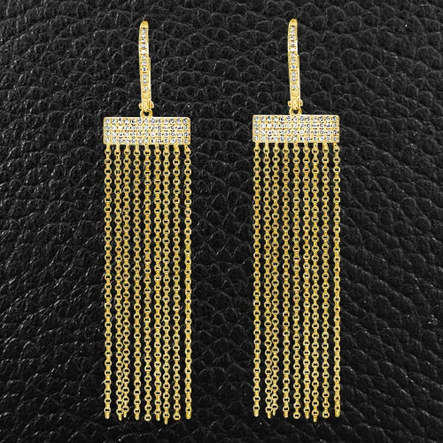 Gold & Diamond Fringe Earrings