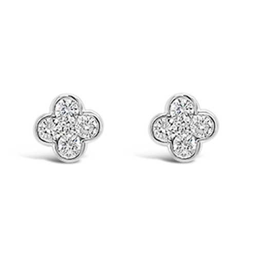 Diamond Clover Earrings