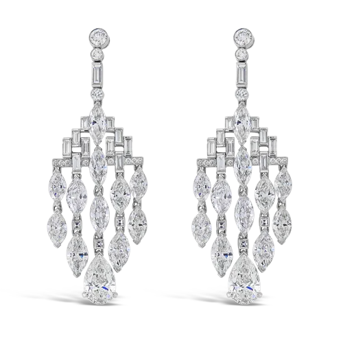 Diamond Dangle Earrings