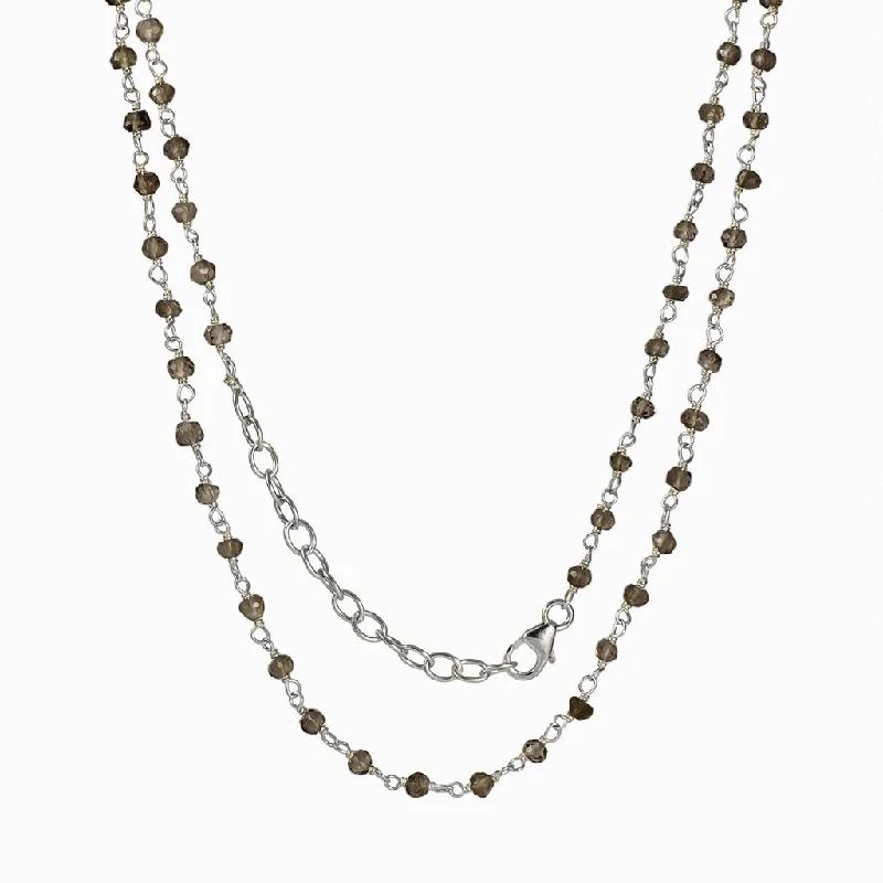 Smokey Quartz Beaded Necklace