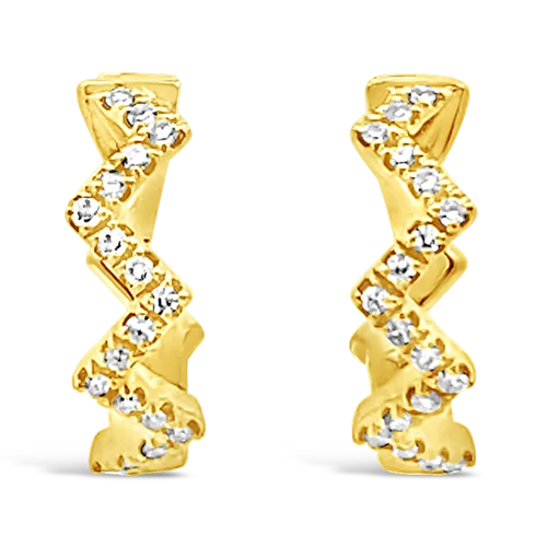 Diamond Zig Zag Earrings