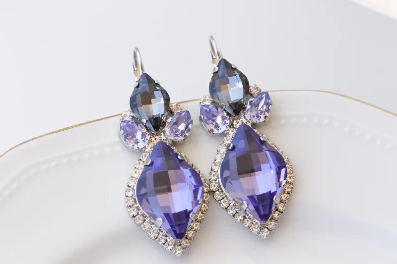 PURPLE DROP EARRINGS