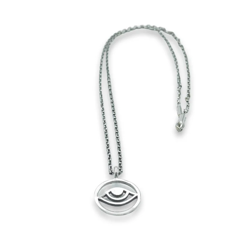 Medallion Evil Eye Pendant Necklace