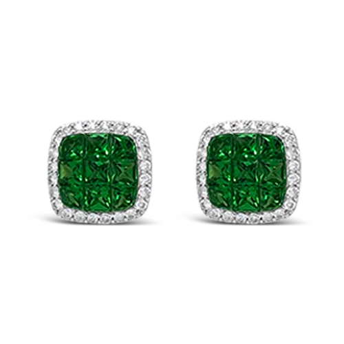 Tsavorite & Diamond Earrings