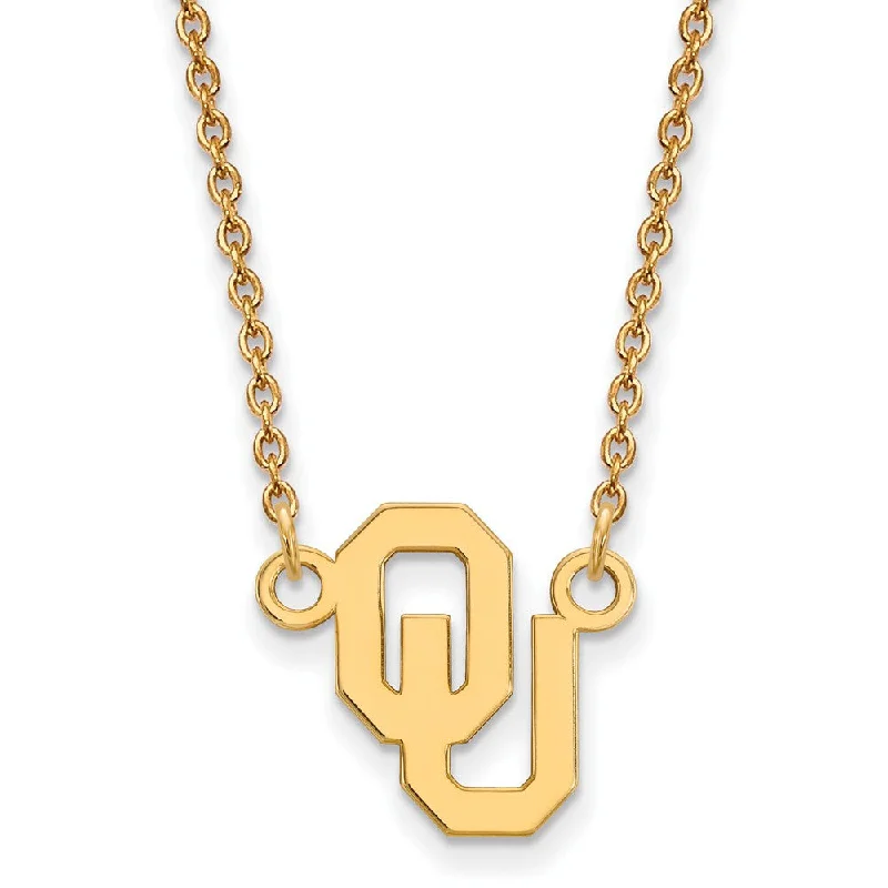 14k Yellow Gold Oklahoma Small Pendant Necklace