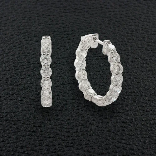 Diamond Hoop Earrings