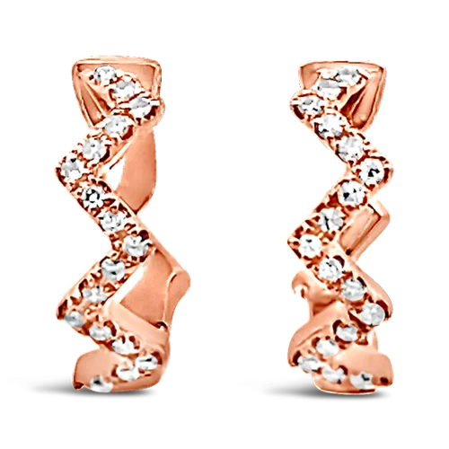 Diamond Zig Zag Earrings