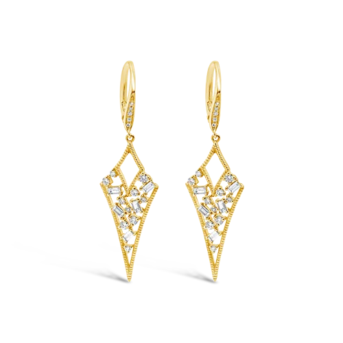 Diamond Arrowhead Earrings