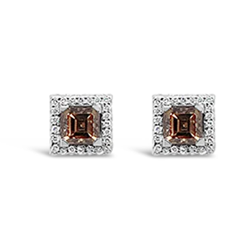 Brown Diamond Estate Earrings