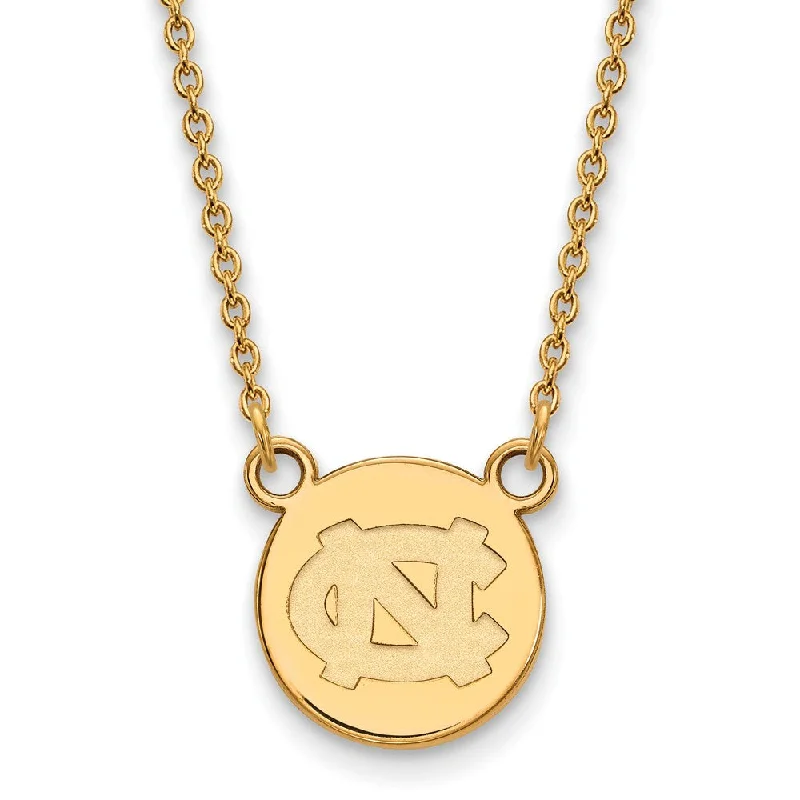 14k Gold Plated Silver North Carolina Small Disc Necklace