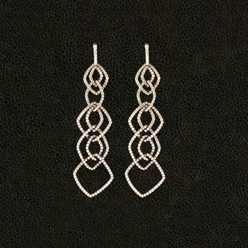 Cascading Dangle Diamond Earrings