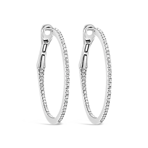 Diamond Hoop Earrings