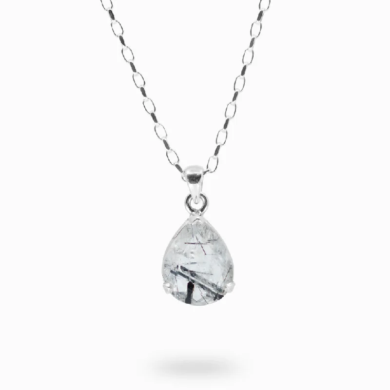 Tourmalinated Quartz Necklace