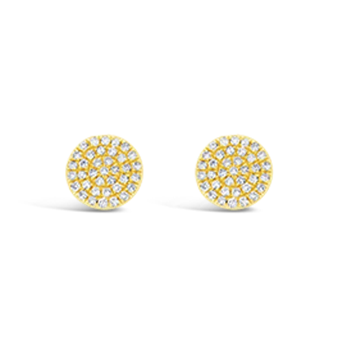 Diamond Disc Earrings