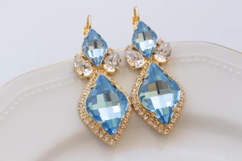 AQUAMARINE DROP EARRINGS