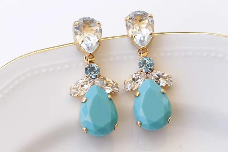 TURQUOISE BRIDAL EARRINGS