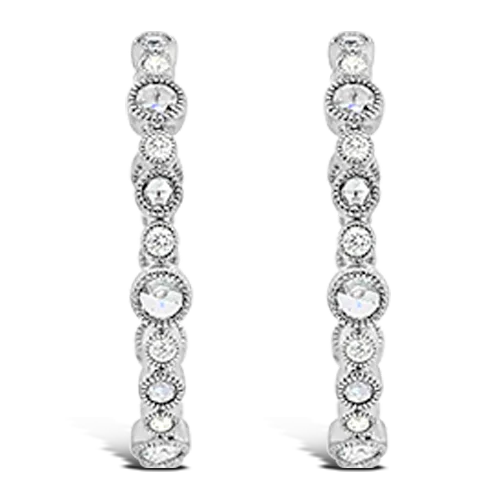 Diamond Hoop Earrings