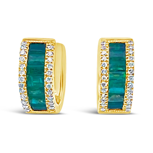 Emerald & Diamond Earrings