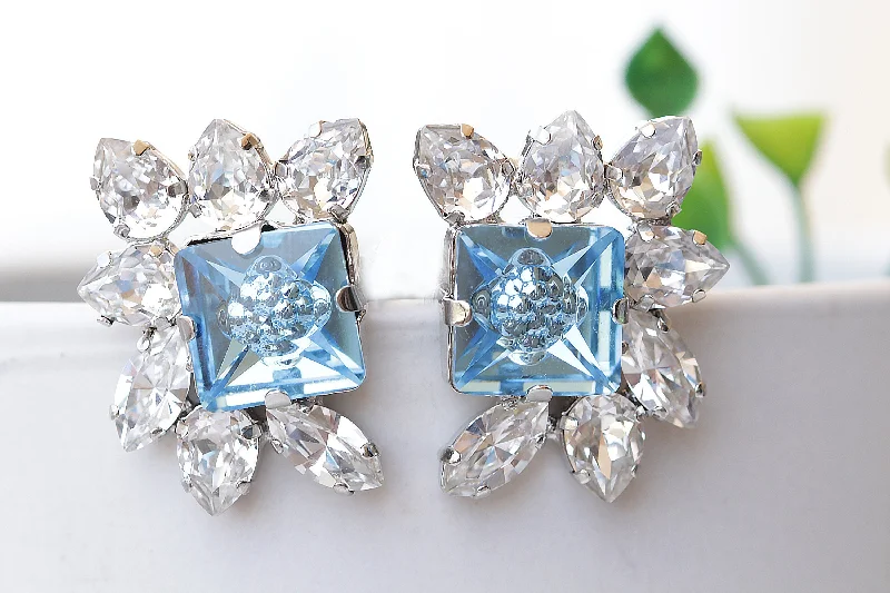 BRIDAL AQUAMARINE EARRINGS