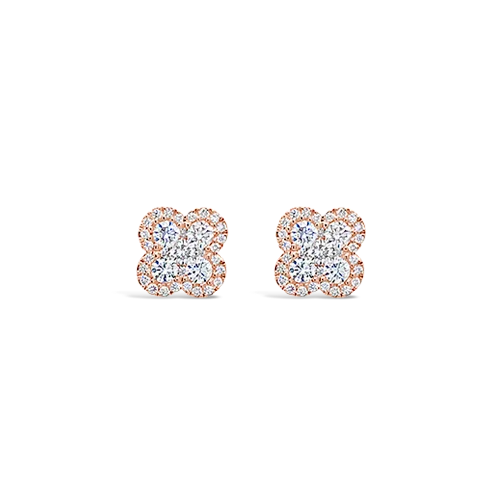 Diamond Clover Earrings