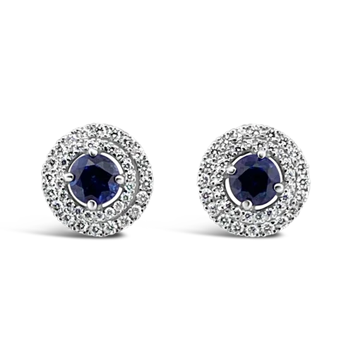 Sapphire & Diamond Earrings