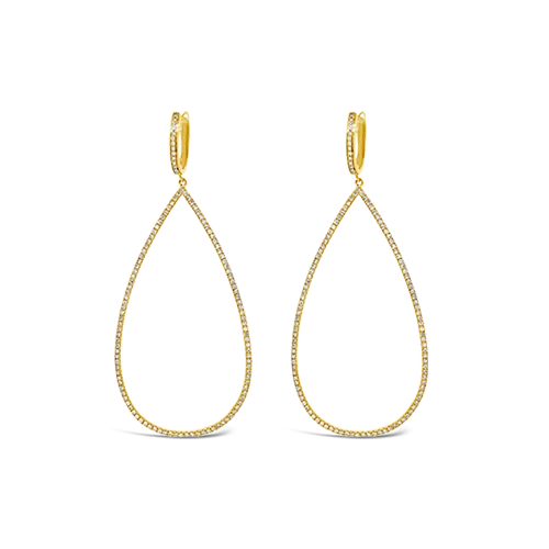 Pear Shaped Dangle Diamond Earrings