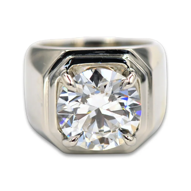 Custom 5.13 Carat Flawless Diamond Ring