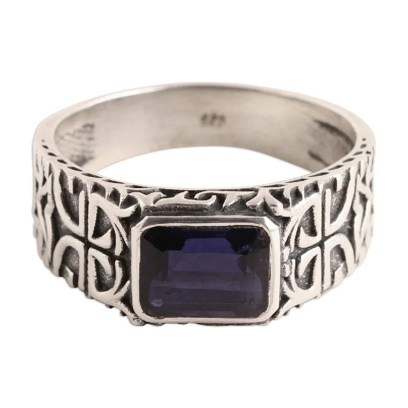 NOVICA Majestic Strength, Men's single-stone ring