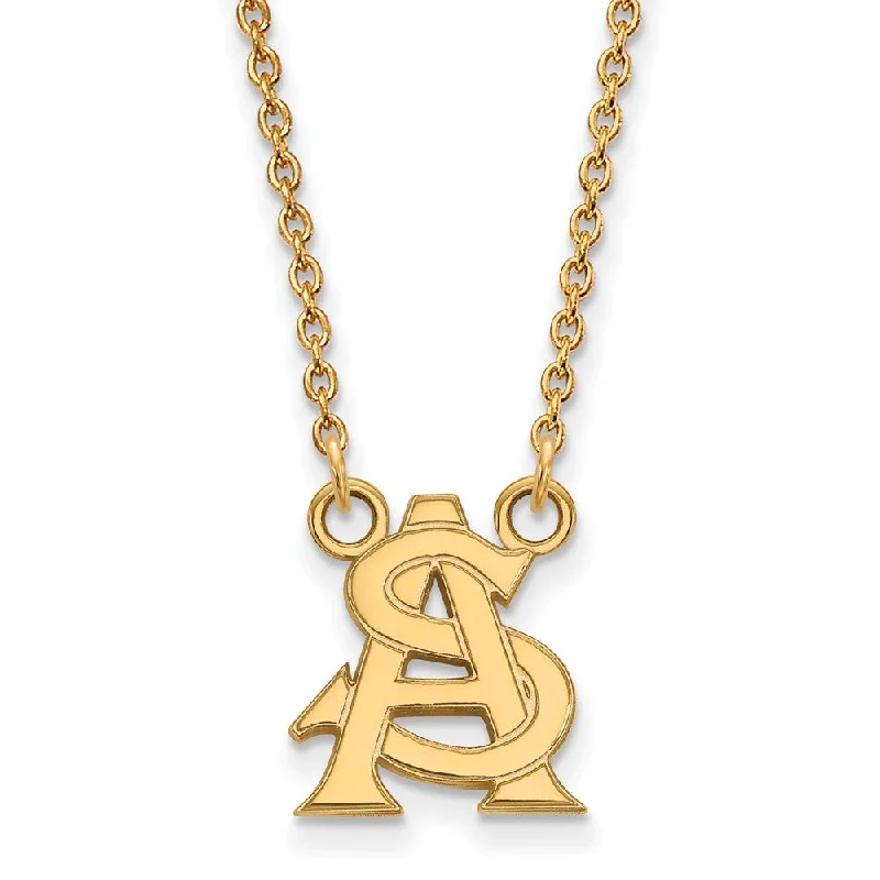 14k Yellow Gold Arizona State Small Pendant Necklace