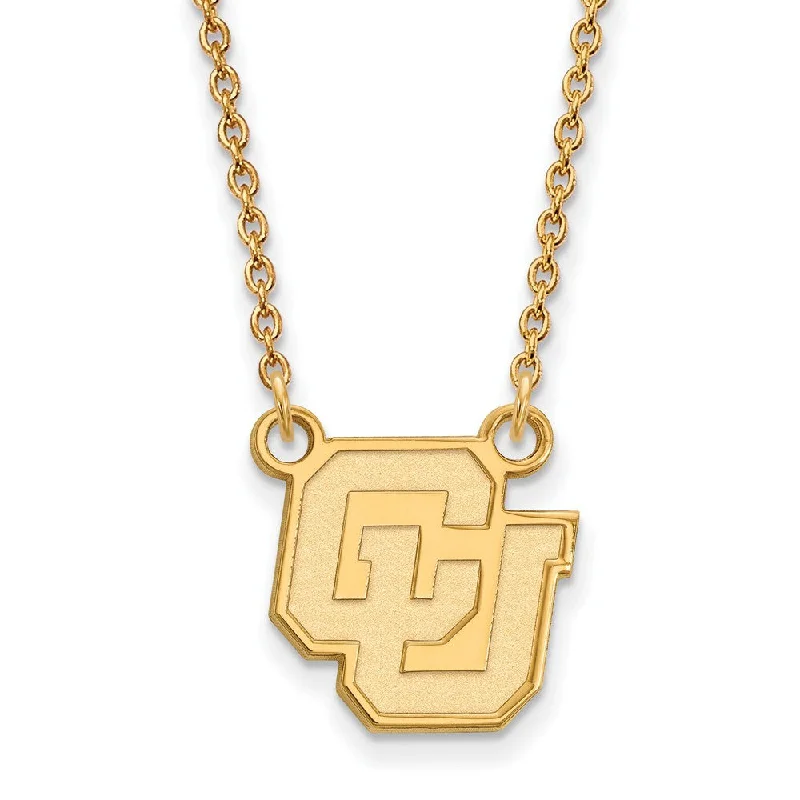 14k Yellow Gold U of Colorado Small Pendant Necklace