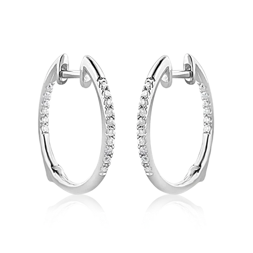 Diamond Hoop Earrings