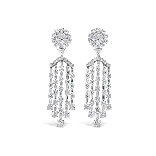 Diamond Chandelier Estate Earrings