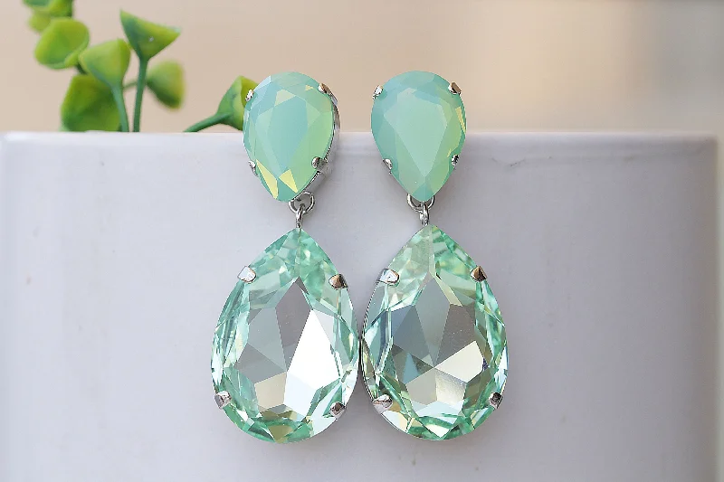 MINT CHANDELIER EARRINGS