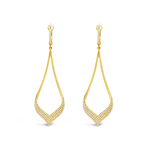 Diamond Teardrop Dangle Earrings