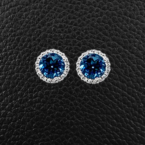 Sapphire & Diamond Earrings