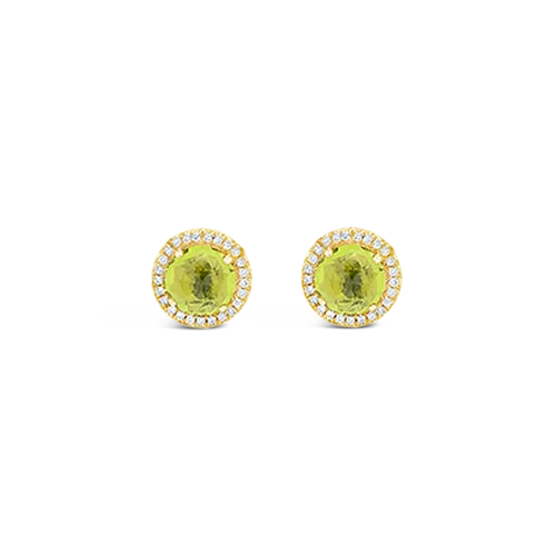 Peridot & Diamond Earrings