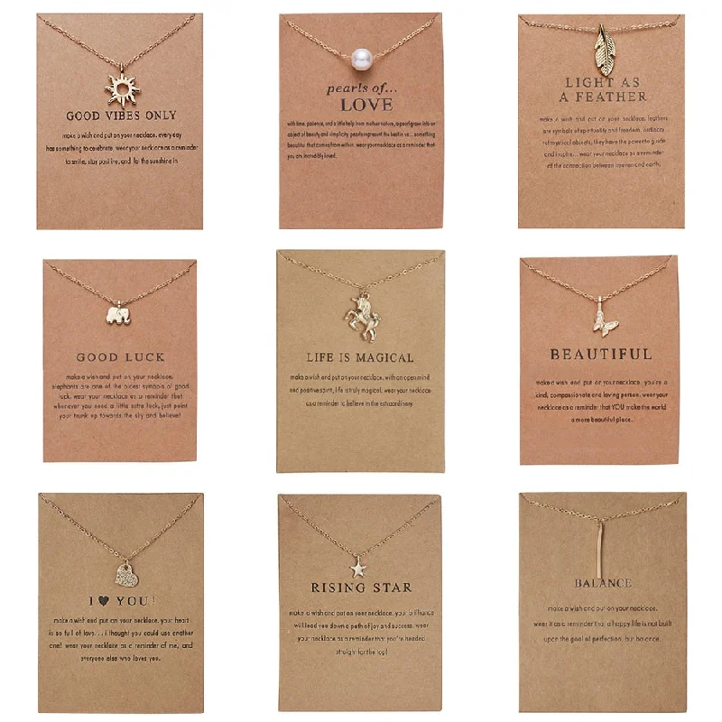 Cute Alloy Karma, Sun, Star, Butterfly, Heart, Luck, Balance, Spiritual Pendant Necklaces