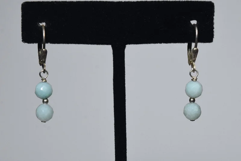 Sterling Silver Amazonite Bead Earrings