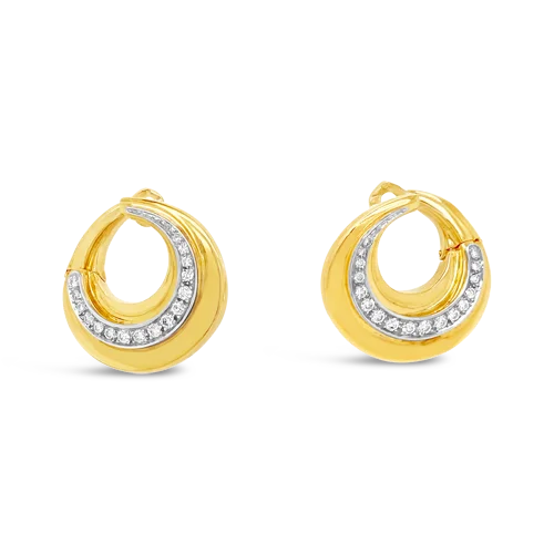 Gold & Diamond Estate Earrings