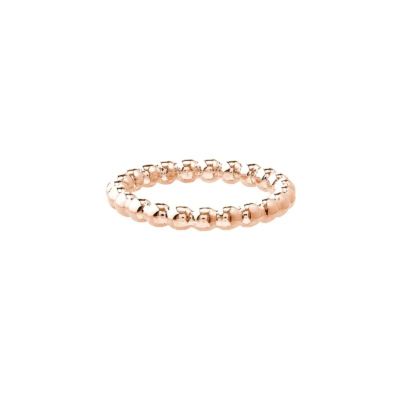 Marquee Jewels 14K Solid Rose Gold Bead Ring