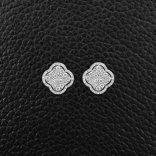 Diamond Clover Earrings